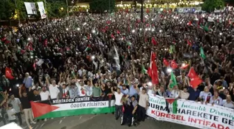 Gaziantep'te İsrail saldırılarını ve İsmail Heniyye'ye düzenlenen suikastı protesto