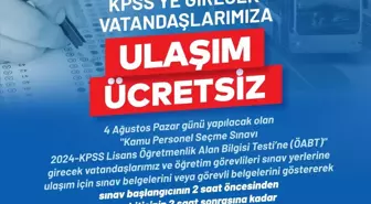 KPSS Lisans Öğretmenlik Alan Bilgi Testi (ÖABT) Sınavına İstanbul'da Ücretsiz Ulaşım