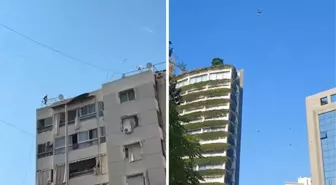 Bir anda gökyüzünde beliren İsrail savaş uçaklarını gören Lübnanlılar büyük şok yaşadı