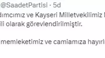 Saadet Partisi, Mahmut Arıkan'ı Genel Başkan Vekili olarak atadı