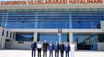 Adana ve Mersin Valileri, Çukurova Uluslararası Havalimanı'nda İncelemelerde Bulundu