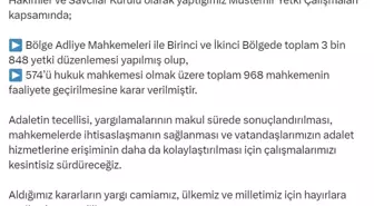 Adalet Bakanı Yılmaz Tunç, 968 yeni mahkemenin faaliyete geçirileceğini duyurdu