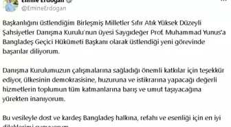 Emine Erdoğan, Muhammad Yunus'a başarı dileklerini iletti