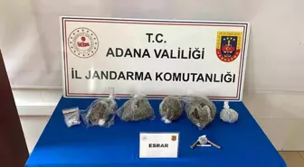 Adana'da yapılan operasyonda 2 kilo 700 gram esrar ele geçirildi