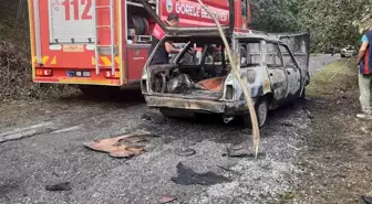 Giresun'da Tofaş Marka Otomobil Alev Aldı