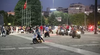 Gaziantep'te İsrail'in Gazze'ye yönelik saldırılarını protesto eden motosikletli konvoy