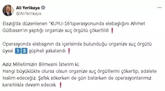 Elazığ'da Organize Suç Örgütü Çökertildi, 15 Şüpheli Yakalandı