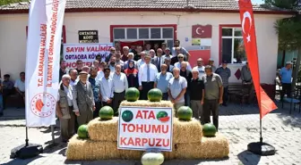 Karaman Valisi Ortaoba karpuzu hasat programına katıldı