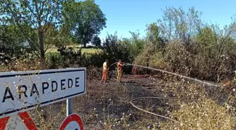 Bilecik'te Arapdede Köyünde Yüksek Gerilim Hattı Yangını Kontrol Altına Alındı