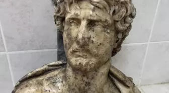 Düzce'de Roma İmparatoru Hadrian dönemine ait büst bulundu