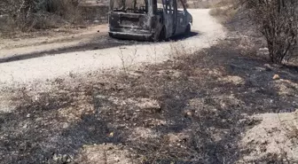 Giresun'da seyir halindeki araç alev aldı