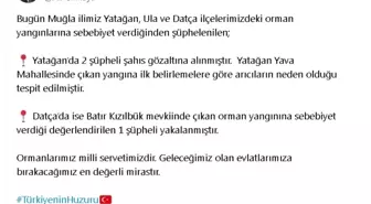 Muğla'da çıkan orman yangınlarına sebebiyet veren şüpheliler yakalandı