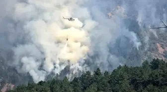 Karabük'ün Ovacık ilçesinde orman yangınında rüzgar etkisi artıyor