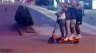 Antalya'da Tehlikeli Elektrikli Scooter Yolculuğu