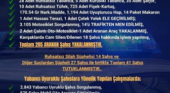 Adana'da 205 şüpheli yakalandı