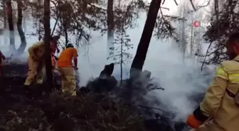 Gerede'deki orman yangını böyle görüntülendi