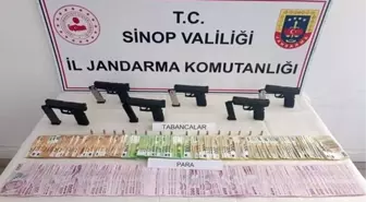 Sinop'ta silah kaçakçılığı operasyonunda çok sayıda tabanca ele geçirildi