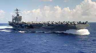 F-35 ve F-18'lerle donatılan ABD'nin devasa uçak gemisi Orta Doğu'ya ulaştı