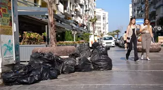 İzenerji işçilerinin iş bırakması çöp sorununa yol açtı