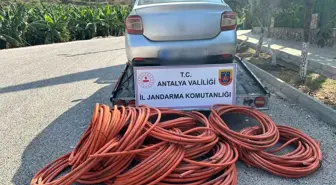 Antalya'da enerji ve nakil kablosu hırsızlığına yönelik operasyonda 2 kişi yakalandı