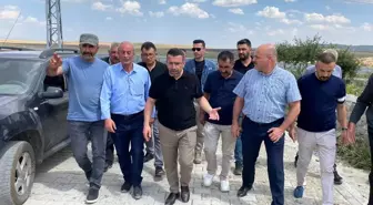 AK Parti Kars Milletvekili Adem Çalkın, Susuz'da kilitli park taş yolu yapım çalışmalarını inceledi