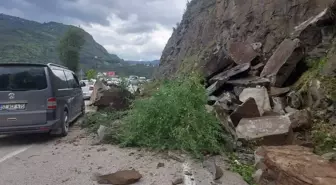 Ordu'da Fatsa-Aybastı kara yolunda heyelan