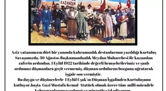 Uşak Üniversitesi Rektörü Prof. Dr. Ekrem Savaş'tan Kurtuluş Bayramı Kutlama Mesajı