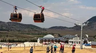 Isparta'da Davraz Kayak Merkezi'nde kurtarma tatbikatı yapıldı