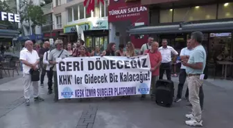 KESK İzmir Şubeler Platformu, ihraç edilen kamu emekçilerinin işlerine iadesi için basın açıklaması yaptı