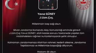 Jandarma Uzman Çavuş Yavuz Güney, Silah Kazası Sonucu Şehit Oldu