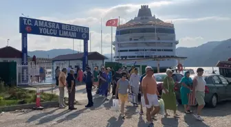 Rusya'dan gelen kruvaziyer Amasra'ya ilk seferini yaptı