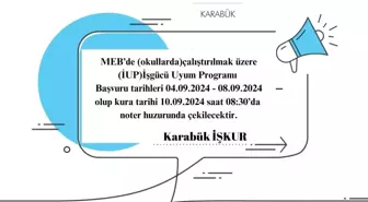 Karabük'te İşgücü Uyum Programı Başvuruları Başladı