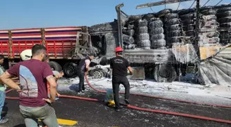 Düzce'de TIR Kazası: Boş LPG Depolu TIR Yanmaya Başladı