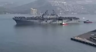 ABD'nin USS WASP Gemisi İzmir Limanı'ndan Ayrıldı