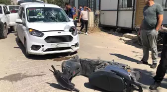 Adıyaman'da hafif ticari araç ile motosikletin çarpışması sonucu kaza