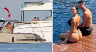O anlarını milyonlar gördü! Ronaldo çiftinin tatilinde kadraja giren çifte dikkat