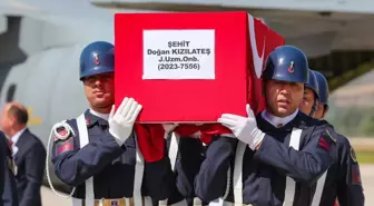 Tunceli'de Şehit Olan Jandarma Uzman Onbaşı Doğan Kızılateş'in Cenazesi Memleketine Getirildi