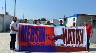 Hatayspor ve Mersin İdmanyurdu Taraftarları Depremzedelere Kırtasiye Malzeme Yardımı Yaptı