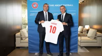 TFF Başkanı Hacıosmanoğlu, UEFA Başkanı Ceferin ile görüştü