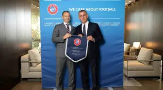 TFF Başkanı Hacıosmanoğlu, UEFA Başkanı Ceferin ile görüştü