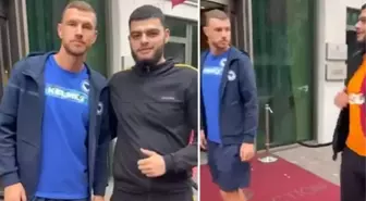 Bakışlarıyla adamı dövdü resmen! Galatasaray forması Edin Dzeko'yu delirtti