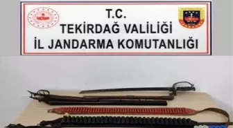 Tekirdağ'da Operasyon: Tarihi Eser, Kaçak Tütün ve Silah Ele Geçirildi