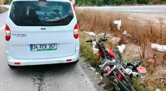 Domaniç-Tavşanlı karayolunda otomobil ile çarpışan motosikletin sürücüsü ağır yaralandı