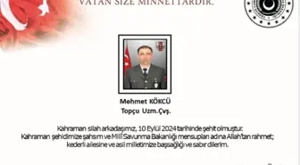 Mehmet Kökcü kimdir? Şehit Uzman Çavuş Mehmet Kökcü kaç yaşında, nereli?