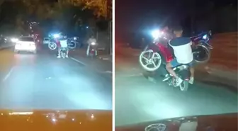 Görenler gözlerine inanamadı! Motosiklet üzerinde motosiklet taşıdı