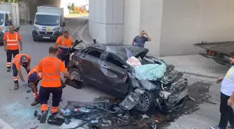 Konya'da Köprülü Üst Geçitten Düşen Araçta Sürücü Hayatını Kaybetti