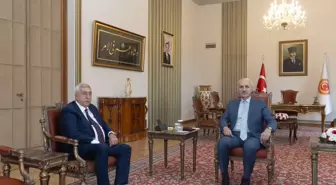 TBMM Başkanı Numan Kurtulmuş, TESK Genel Başkanı Bendevi Palandöken'i kabul etti