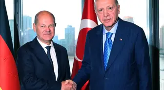 Cumhurbaşkanı Erdoğan, Almanya Başbakanı Scholz ile Türkevi'nde Görüştü