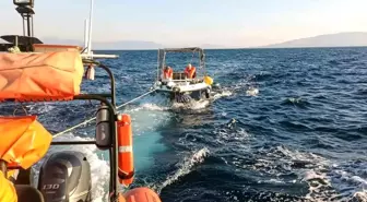 Bodrum'da Sürüklenen Tekneye Kurtarma Operasyonu