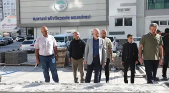 Kocasinan'da Ahievran Caddesi Çevre Düzenleme Çalışmaları Devam Ediyor